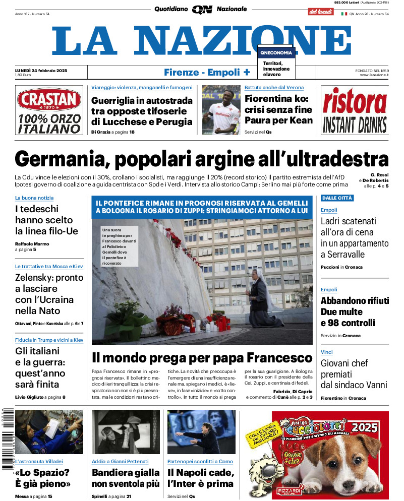 Prima-pagina-la nazione-edizione-di-oggi-20250224